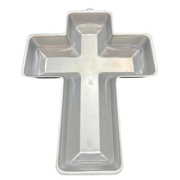 Wilton Cake Pan Vintage 1972 Cross Aluminum Easter Baptism Communion #502-2502 - Picture 4 of 7